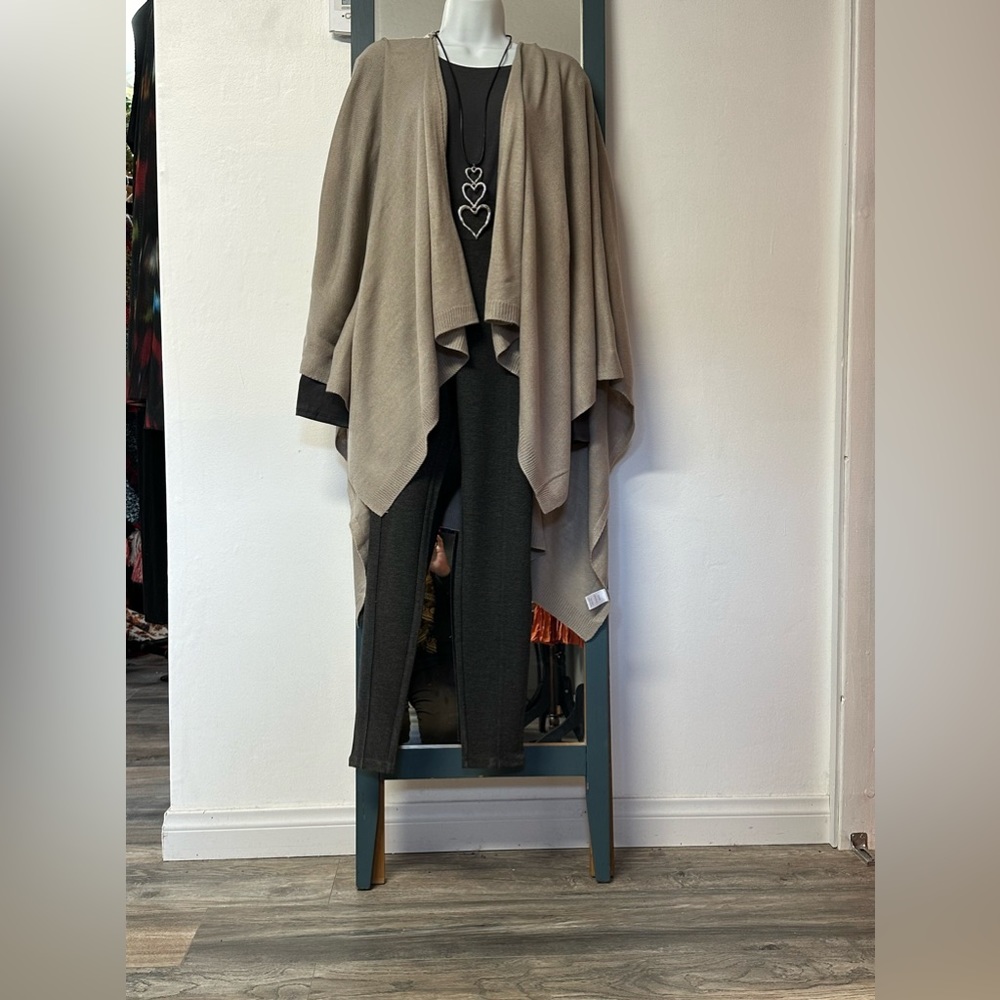 Taupe knit wrap